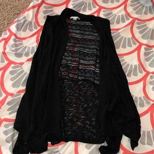 Black Sleeveless cardigan